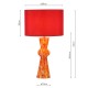 Dar_Vol3-RHE4225 - Rheneas - Orange & Red Confetti Glass Table Lamp with Red Cotton Shade