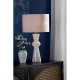 Dar_Vol3-RHE422 - Rheneas - White Confetti Glass Table Lamp with Ivory Cotton Shade