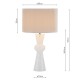 Dar_Vol3-RHE422 - Rheneas - White Confetti Glass Table Lamp with Ivory Cotton Shade