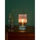 Dar-RHU4203 - Rhubarb - Pink & Green Ribbed Glass Table Lamp