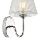 Dar-RIM0750 - Rimaz - Polished Chrome Wall Lamp with Ribbed Glass IP44