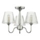 Dar-RIM5350 - Rimaz - Polished Chrome 3 Light Semi Flush with Ribbed Glass IP44