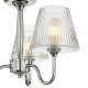 Dar-RIM5350 - Rimaz - Polished Chrome 3 Light Semi Flush with Ribbed Glass IP44