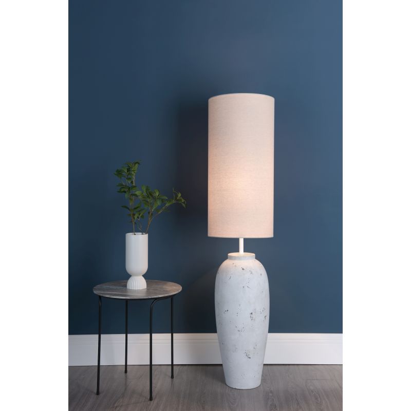 Dar_Vol3-ROE4902 - Roetta - Natural Stone Floor Lamp with Natural Linen Shade