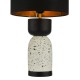 Dar-ROJ4255 - Roja - White Terrazzo & Black Wood Table Lamp with Black Shade