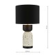 Dar-ROJ4255 - Roja - White Terrazzo & Black Wood Table Lamp with Black Shade