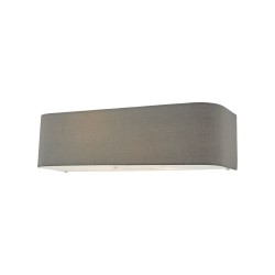 Ronda - Grey Fabric Shade 2 Light Wall Lamp with Diffuser Ronda - Grey Fabric Shade 2 Light Wall Lamp with Diffuser