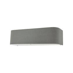 Ronda - Grey Fabric Shade 2 Light Wall Lamp with Diffuser Ronda - Grey Fabric Shade 2 Light Wall Lamp with Diffuser