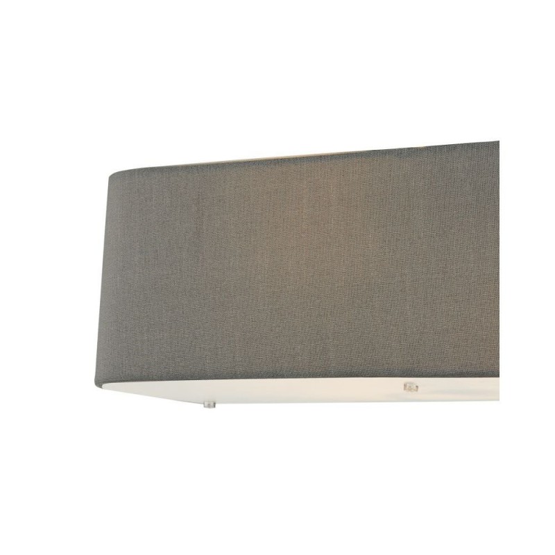 Dar-RON0939 - Ronda - Grey Fabric with Diffuser 2 Light Wall Lamp