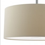 Ronda - Chrome 3 Light Pendant with Taupe Shade & Diffuser - ∅ 40  Ronda - Chrome 3 Light Pendant with Taupe Shade & Diffuser - ∅ 40