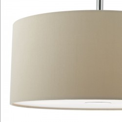 Ronda - Chrome 3 Light Pendant with Taupe Shade & Diffuser - ∅ 40  Ronda - Chrome 3 Light Pendant with Taupe Shade & Diffuser - ∅ 40