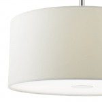 Ronda - Chrome 3 Light Pendant with White Shade & Diffuser- ∅ 40 Ronda - Chrome 3 Light Pendant with White Shade & Diffuser- ∅ 40