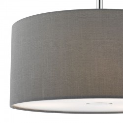 Ronda - Chrome 3 Light Pendant with Grey Shade & Diffuser - ∅ 40  Ronda - Chrome 3 Light Pendant with Grey Shade & Diffuser - ∅ 40
