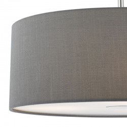 Ronda - Chrome 3 Light Pendant with Grey Shade & Diffuser - ∅ 60
