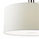 Dar-RON652 - Ronda - White Smooth Faux Silk Fabric Shade with Diffuser