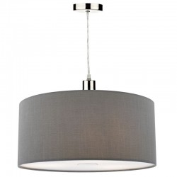 Ronda - Shade Only - Grey Smooth Faux Silk Shade with Diffuser Ronda - Shade Only - Grey Smooth Faux Silk Shade with Diffuser