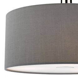 Ronda - Shade Only - Grey Smooth Faux Silk Shade with Diffuser Ronda - Shade Only - Grey Smooth Faux Silk Shade with Diffuser