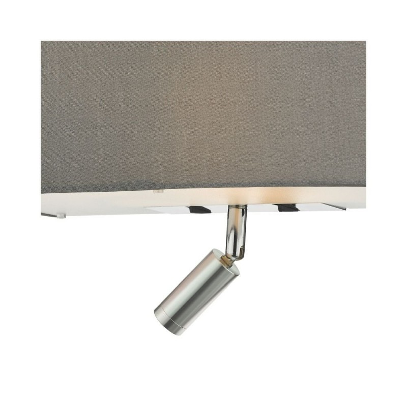 Dar-RON7139L - Ronda - Grey Fabric with Diffuser 3 Light Double Wall Lamp