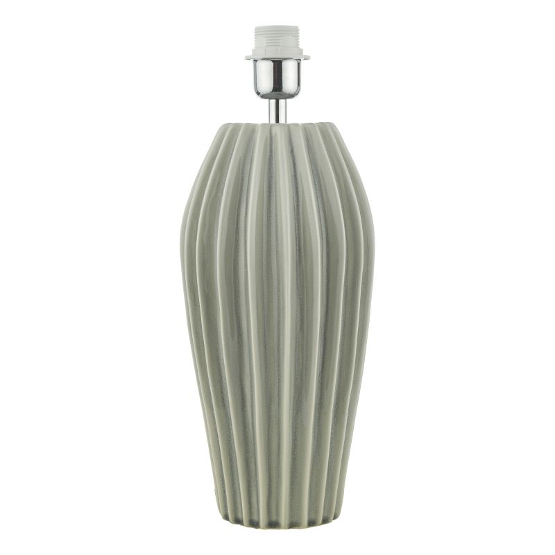 Dar-ROS4239 - Rosario - Base Only - Green & Grey Ribbed Table Lamp