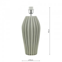 Rosario - Base Only - Green & Grey Ribbed Table Lamp Rosario - Base Only - Green & Grey Ribbed Table Lamp