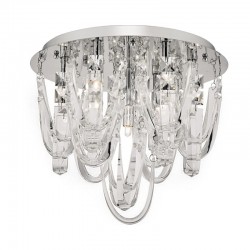 Roxanne - Chrome and Crystal with Swag 7 Light Ceiling Lamp Roxanne - Chrome and Crystal with Swag 7 Light Ceiling Lamp