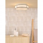 Royce - Polished Chrome Flush with Opal Glass IP44