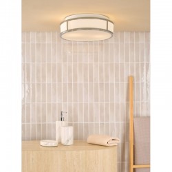 Royce - Polished Chrome Flush with Opal Glass IP44