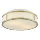 Dar-ROY5075 - Royce - Matt Antique Brass Flush with Opal Glass IP44
