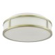 Dar-ROY5075 - Royce - Matt Antique Brass Flush with Opal Glass IP44