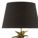 Safa - Gold Pineapple Table Lamp with Black Shade Safa - Gold Pineapple Table Lamp with Black Shade