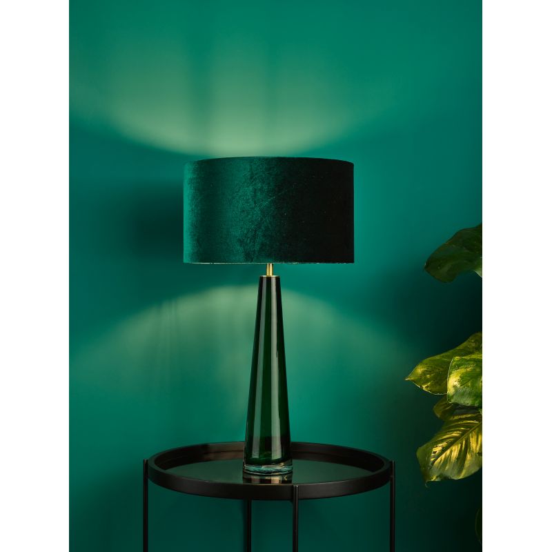 Dar-SAM4224 - Samara - Base Only - Green Glass Table Lamp