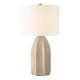 Dar-SAU4229 - Saundra - Taupe Porcelain Table Lamp with White Linen Shade