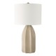 Dar-SAU4229 - Saundra - Taupe Porcelain Table Lamp with White Linen Shade