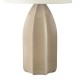 Dar-SAU4229 - Saundra - Taupe Porcelain Table Lamp with White Linen Shade