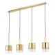 Dar-SAV0435 - Savannah - Satin Gold 4 Light over Island Fitting with Gold Ombre Glass