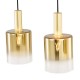 Dar-SAV0435 - Savannah - Satin Gold 4 Light over Island Fitting with Gold Ombre Glass