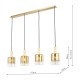 Dar-SAV0435 - Savannah - Satin Gold 4 Light over Island Fitting with Gold Ombre Glass