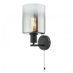 Savannah - Black Wall Lamp with Smoked Mirrored Ombre Glass Savannah - Black Wall Lamp with Smoked Mirrored Ombre Glass