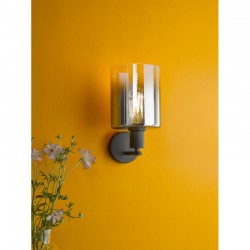 Savannah - Black Wall Lamp with Smoked Mirrored Ombre Glass Savannah - Black Wall Lamp with Smoked Mirrored Ombre Glass