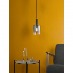 Savannah - Black Pendant with Smoked Mirrored Ombre Glass Savannah - Black Pendant with Smoked Mirrored Ombre Glass
