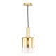 Dar-SAV8635 - Savannah - Satin Gold Pendant with Gold Ombre Glass