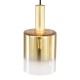 Dar-SAV8635 - Savannah - Satin Gold Pendant with Gold Ombre Glass