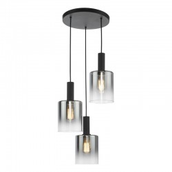 Savannah - Black 3 Light Cluster Pendant with Smoked Mirrored Ombre Glass Savannah - Black 3 Light Cluster Pendant with Smoked Mirrored Ombre Glass