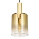 Dar-SAV8835 - Savannah - Satin Gold 3 Light Cluster Pendant with Gold Ombre Glass