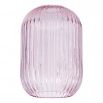 Sawyer - Shade Only - Ribbed Pink Glass