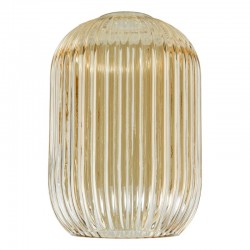 Sawyer - Shade Only - Ribbed Amber Glass