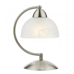 Saxby - Satin Chrome Touch Table Lamp with Alabaster Glass Saxby - Satin Chrome Touch Table Lamp with Alabaster Glass