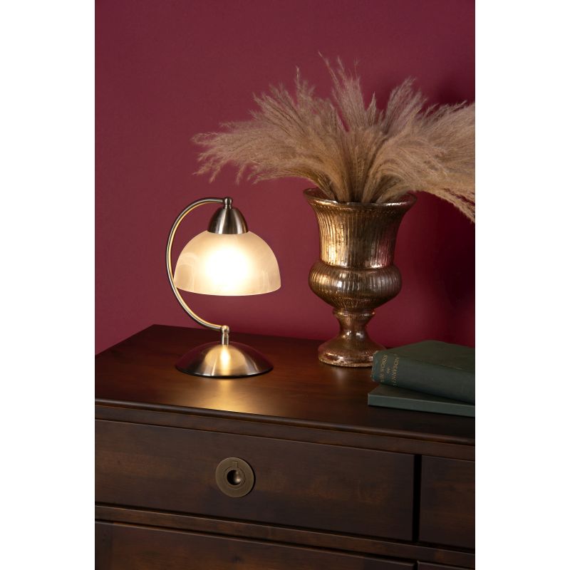 Dar_Vol3-SAX4046 - Saxby - Satin Chrome Touch Table Lamp with Alabaster Glass