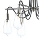 Ceiling Lights - Scroll - Transparent Glass with Polish Nickel 6 Light Centre Fitting Dar-SCR0638 - Scroll - Transparent Glass with Polish Nickel 6 Light Centre Fitting