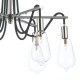 Ceiling Lights - Scroll - Transparent Glass with Polish Nickel 6 Light Centre Fitting Dar-SCR0638 - Scroll - Transparent Glass with Polish Nickel 6 Light Centre Fitting